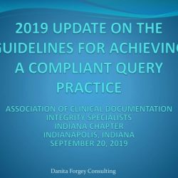 Guidelines for achieving a compliant query practice