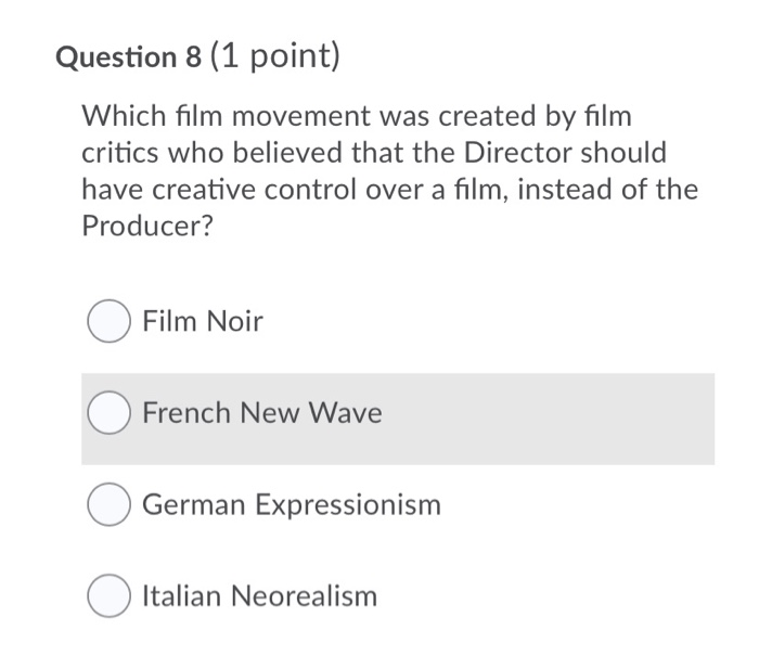 Match each film movement to its contemporaneous historical event.